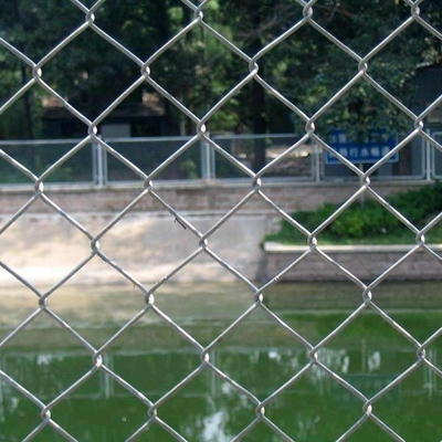 3/4 Apertures Galvanized Diamond Chain Link Fence Twill Weave