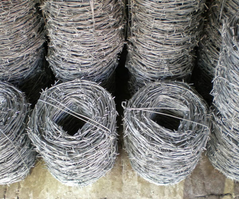 12x14BWG a galvanisé la corde en acier de barbelé de double brin se rouillant non