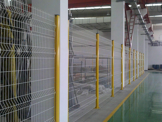 Blue And Yellow 3x2 Pvc Coated Welded Wire Mesh for Workshop Isolation Fence